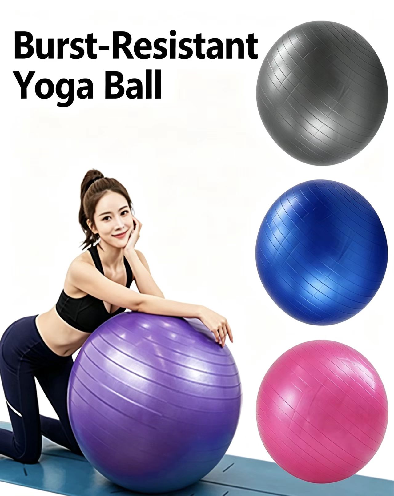 Pilates Yoga Pregnancy - كرة يوغا/بيلاتس من البولي فينيل كلوريد