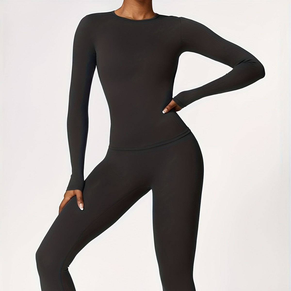Pilates & Yoga Reversible Mockneck Sweatshirt - بدلة يوجا ضيقة ذات أكمام طويلة