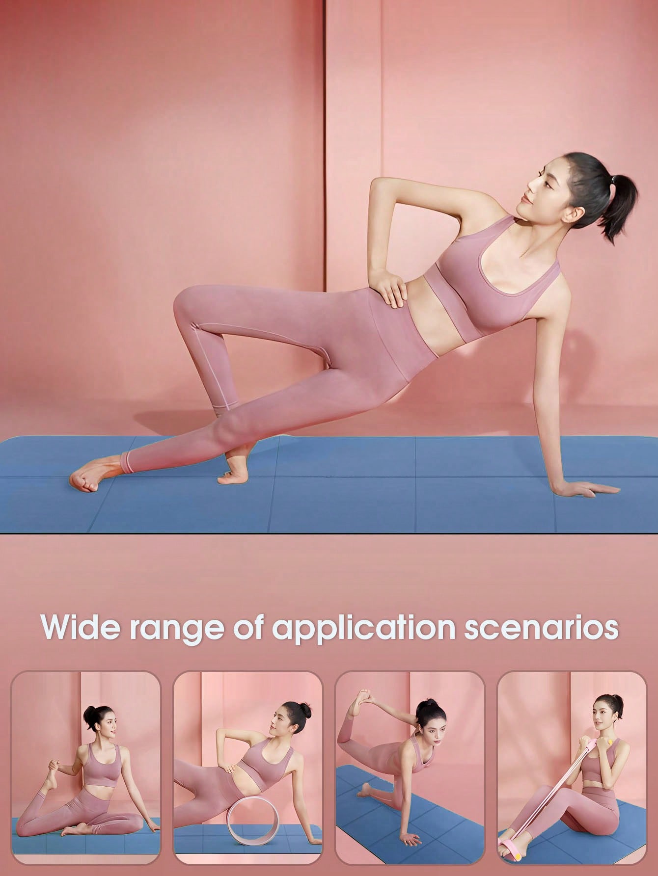 Pilates Yoga Matte - طوي اليوغا حصيرة الأزرق الداكن صديقة