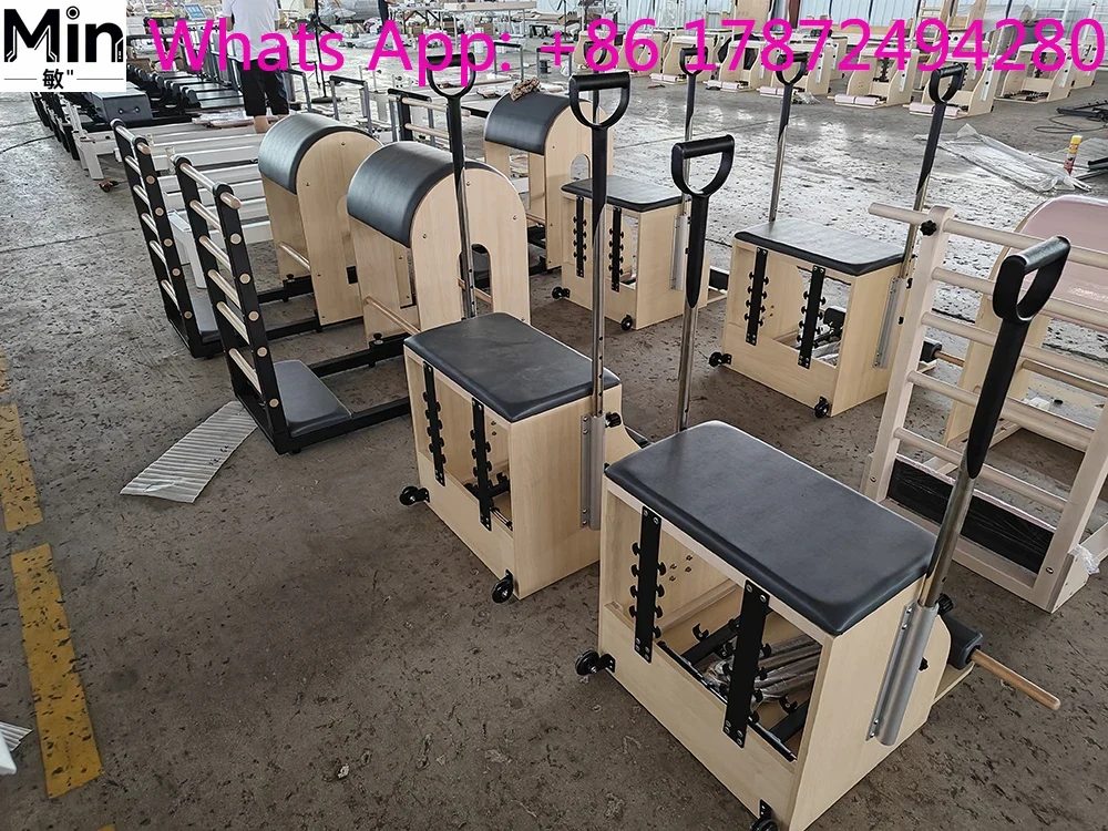 كرسي بيلاتس تجاري من خشب البلو - مراجعة Pilates Yoga Chair وسعره